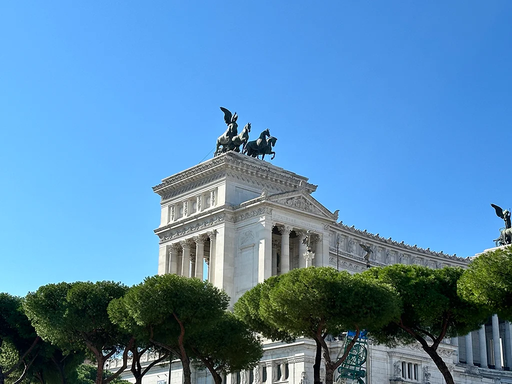 View of monument in Rome, autumn in Rome