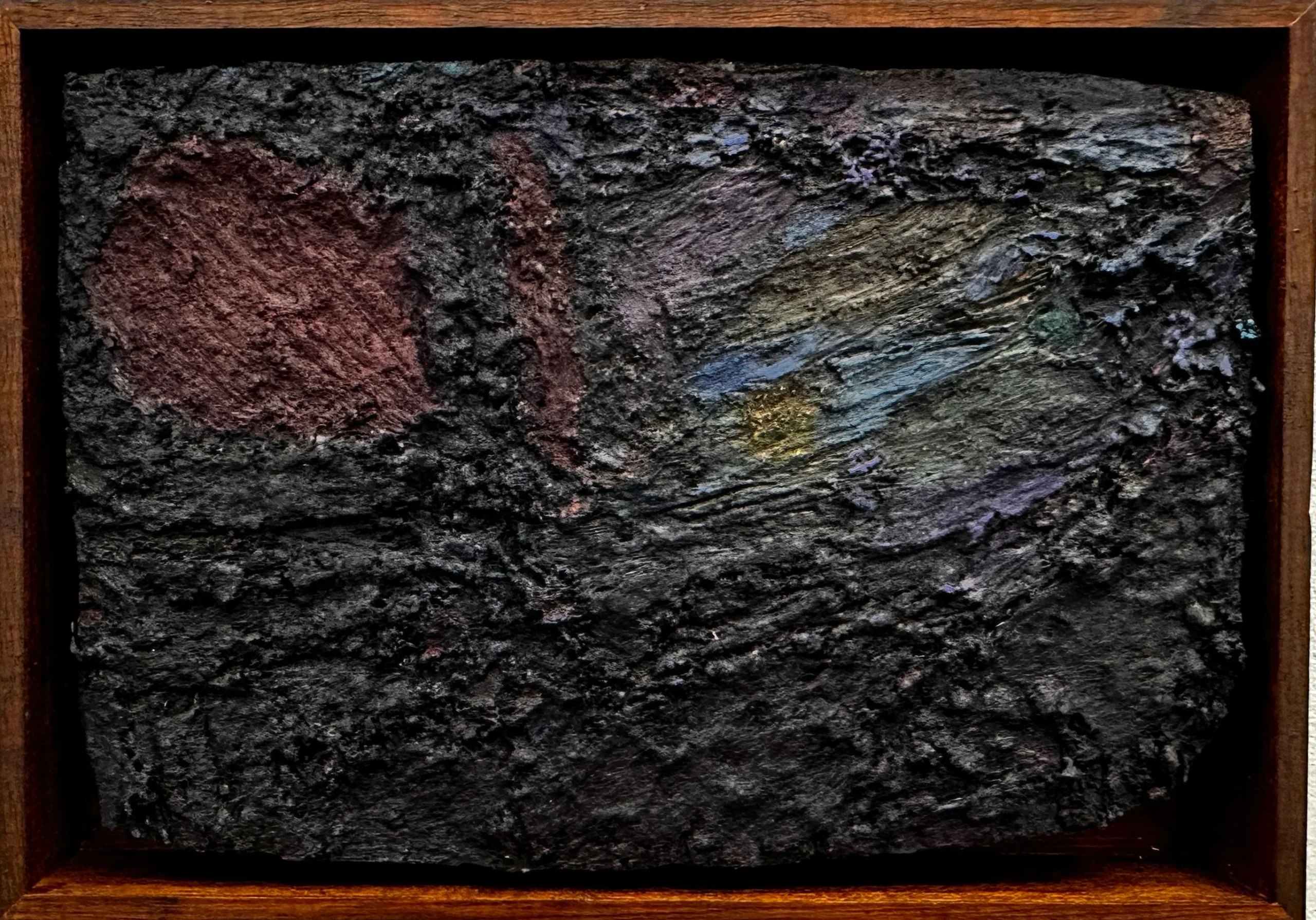 abstract painting with a lot of texture by James Collins, art exhibitions Lisbon