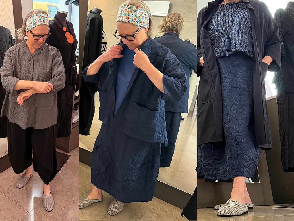 3 different photos of woman wearing different clothes, Lisbon capsule wardrobe, Lisbon for spring