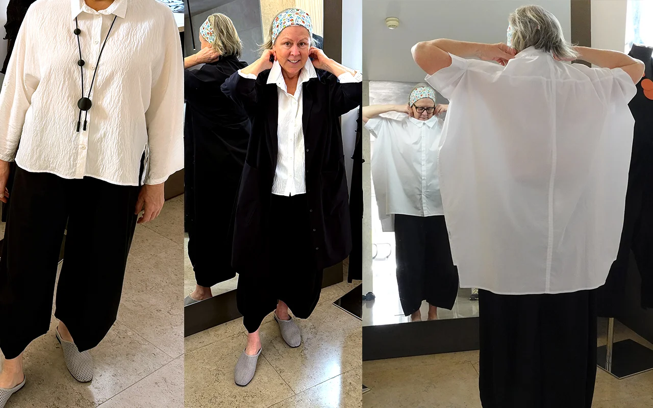 3 photos of the same woman wearing different clothes, tips for a Lisbon capsule wardrobe, Lisbon for spring