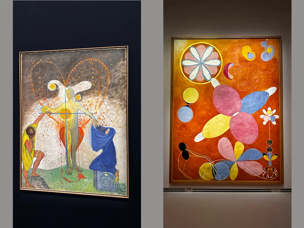 Two art works by Hilma Klimt. Traveling for art, Paris